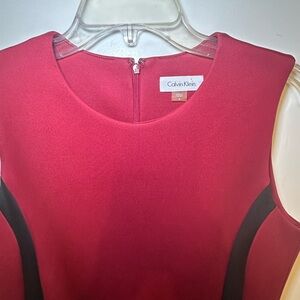 Calvin Klein Red Sleeveless Dress